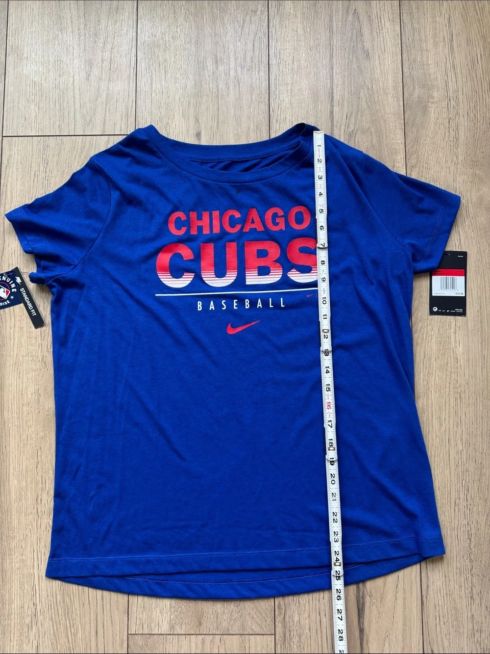 NWT Nike Chicago Cubs MLB Baseball T-Shirt Women’s L Blue Genuine Merchandise